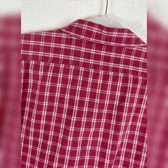 Vintage LL Bean Red Plaid Long Sleeve Button Down - Picture 6 of 6